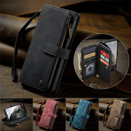 For Samsung Galaxy A36 5G Wallet Case CASEME C30 Leather Phone Cover with 10 Card Holder Zipper Pocket