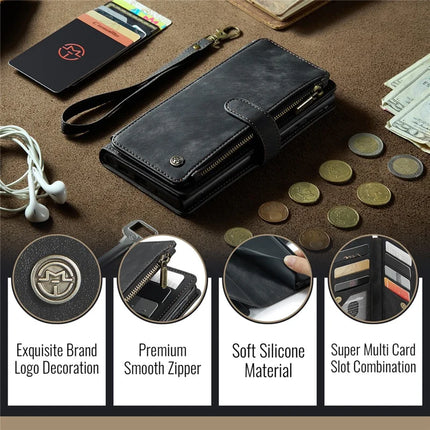 For Samsung Galaxy A36 5G Wallet Case CASEME C30 Leather Phone Cover with 10 Card Holder Zipper Pocket
