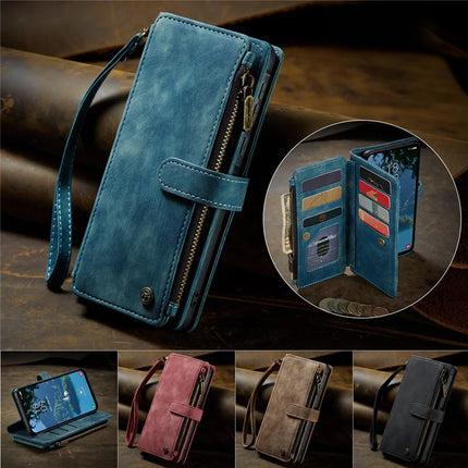 For Samsung Galaxy A36 5G Wallet Case CASEME C30 Leather Phone Cover with 10 Card Holder Zipper Pocket