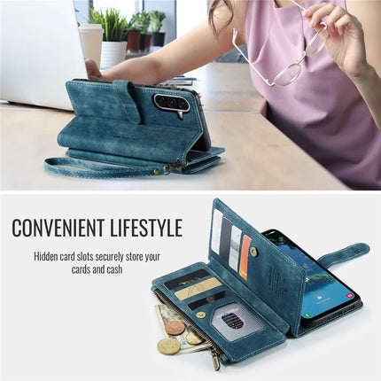 For Samsung Galaxy A36 5G Wallet Case CASEME C30 Leather Phone Cover with 10 Card Holder Zipper Pocket