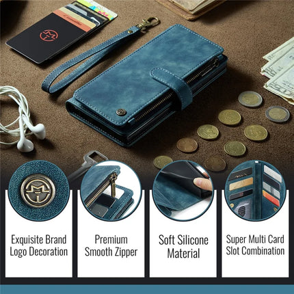 For Samsung Galaxy A36 5G Wallet Case CASEME C30 Leather Phone Cover with 10 Card Holder Zipper Pocket
