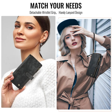 For Samsung Galaxy A56 5G Wallet Case CASEME C30 Leather Phone Cover with 10 Card Holder Zipper Pocket