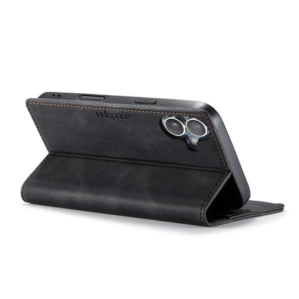 For iPhone 16 Plus Wallet Case AUTSPACE A01 Leather Stand Cover with RFID Blocking Card Holder