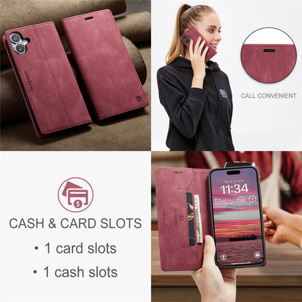 For iPhone 16 Plus Wallet Case AUTSPACE A01 Leather Stand Cover with RFID Blocking Card Holder
