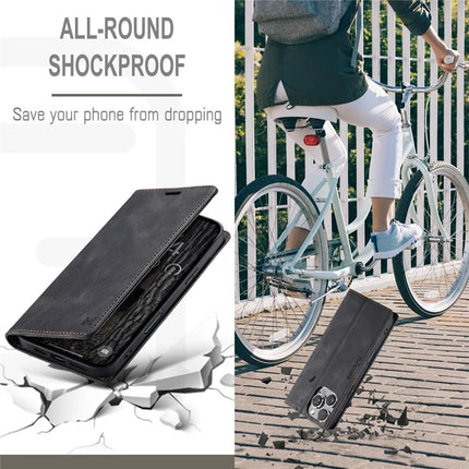 For iPhone 16 Pro Wallet Case AUTSPACE A01 Leather Stand Cover with RFID Blocking Card Holder