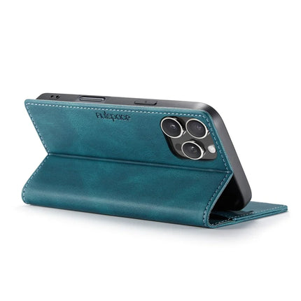 For iPhone 16 Pro Max Wallet Case AUTSPACE A01 Leather Stand Cover with RFID Blocking Card Holder
