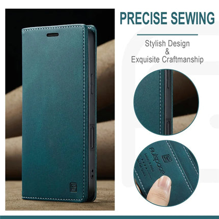 For iPhone 16 Wallet Case AUTSPACE A01 Leather Stand Cover with RFID Blocking Card Holder