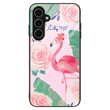 For Samsung Galaxy A26 5G Case Tempered Glass + PC + TPU Phone Protector Pattern Printing - Bird