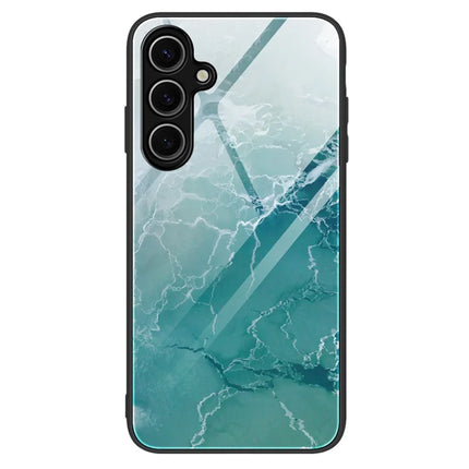 For Samsung Galaxy A26 5G Case Marble Pattern Tempered Glass + PC + TPU Phone Cover - DL04