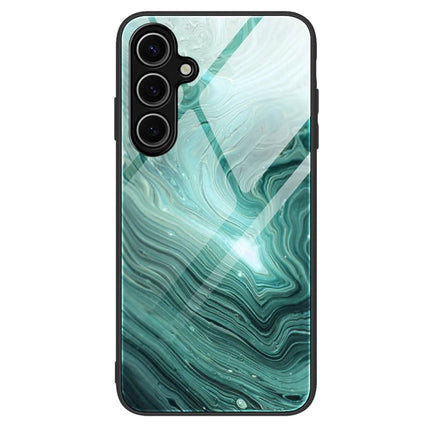 For Samsung Galaxy A26 5G Case Marble Pattern Tempered Glass + PC + TPU Phone Cover - DL02