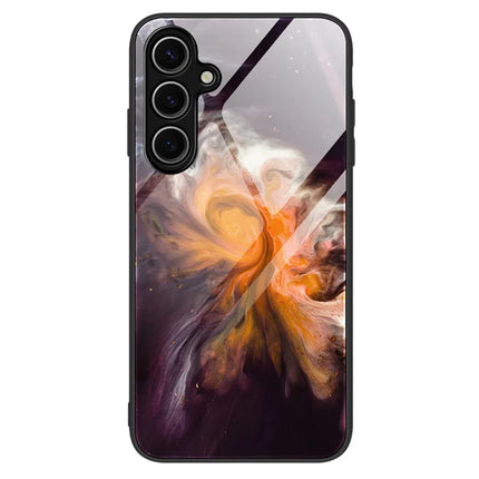 For Samsung Galaxy A26 5G Case Marble Pattern Tempered Glass + PC + TPU Phone Cover - DL01