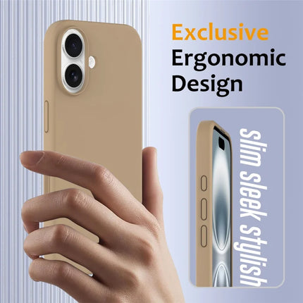 For iPhone 16 Case Compatible with MagSafe Liquid Silicone Phone Cover with Camera Touch Control Button