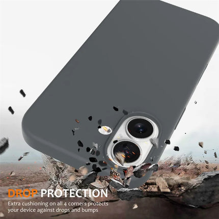For iPhone 16 Case Compatible with MagSafe Liquid Silicone Phone Cover with Camera Touch Control Button