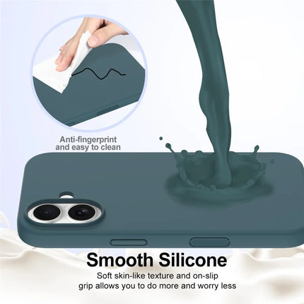 For iPhone 16 Plus Case Compatible with MagSafe Liquid Silicone Phone Cover with Camera Touch Control Button