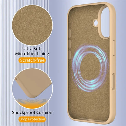 For iPhone 16 Plus Case Compatible with MagSafe Liquid Silicone Phone Cover with Camera Touch Control Button