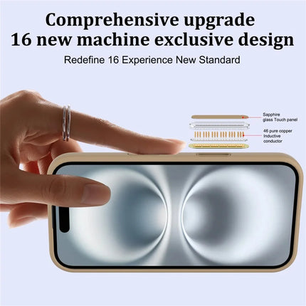 For iPhone 16 Plus Case Compatible with MagSafe Liquid Silicone Phone Cover with Camera Touch Control Button