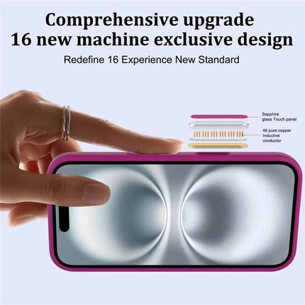 For iPhone 16 Plus Case Compatible with MagSafe Liquid Silicone Phone Cover with Camera Touch Control Button