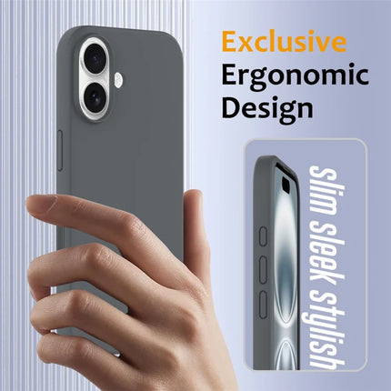 For iPhone 16 Plus Case Compatible with MagSafe Liquid Silicone Phone Cover with Camera Touch Control Button