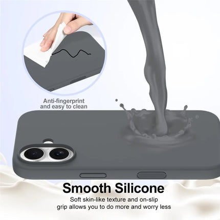 For iPhone 16 Plus Case Compatible with MagSafe Liquid Silicone Phone Cover with Camera Touch Control Button