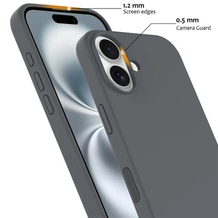 For iPhone 16 Plus Case Compatible with MagSafe Liquid Silicone Phone Cover with Camera Touch Control Button
