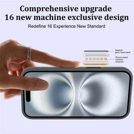 For iPhone 16 Plus Case Compatible with MagSafe Liquid Silicone Phone Cover with Camera Touch Control Button
