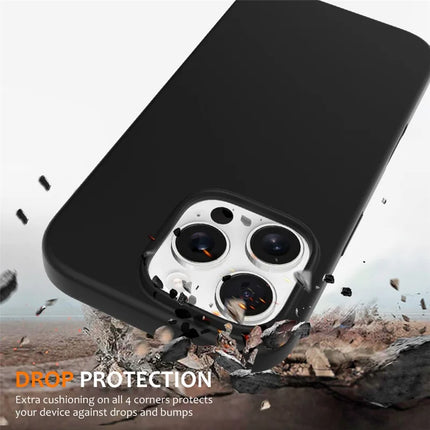 For iPhone 16 Pro Max Case Compatible with MagSafe Liquid Silicone Phone Cover with Camera Touch Control Button