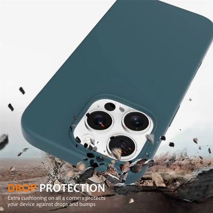 For iPhone 16 Pro Max Case Compatible with MagSafe Liquid Silicone Phone Cover with Camera Touch Control Button