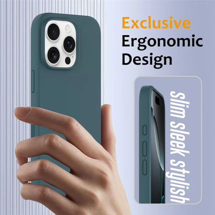 For iPhone 16 Pro Max Case Compatible with MagSafe Liquid Silicone Phone Cover with Camera Touch Control Button