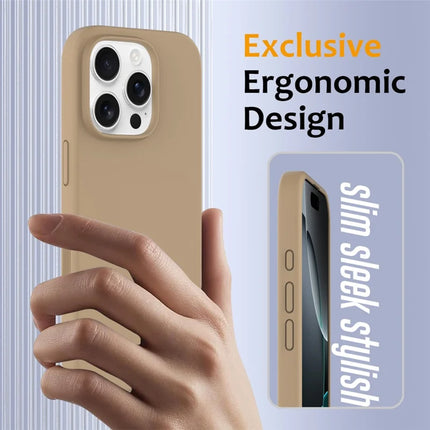 For iPhone 16 Pro Max Case Compatible with MagSafe Liquid Silicone Phone Cover with Camera Touch Control Button
