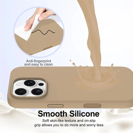 For iPhone 16 Pro Max Case Compatible with MagSafe Liquid Silicone Phone Cover with Camera Touch Control Button