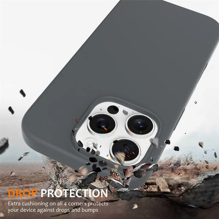 For iPhone 16 Pro Max Case Compatible with MagSafe Liquid Silicone Phone Cover with Camera Touch Control Button