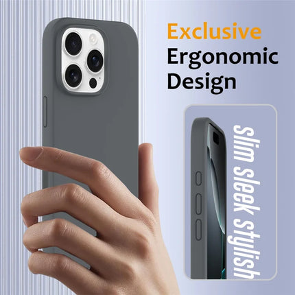For iPhone 16 Pro Max Case Compatible with MagSafe Liquid Silicone Phone Cover with Camera Touch Control Button