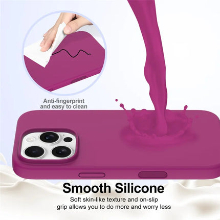 For iPhone 16 Pro Max Case Compatible with MagSafe Liquid Silicone Phone Cover with Camera Touch Control Button