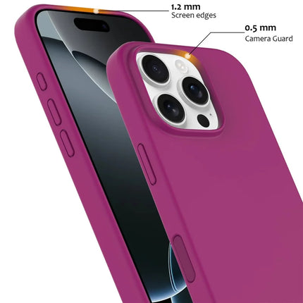For iPhone 16 Pro Max Case Compatible with MagSafe Liquid Silicone Phone Cover with Camera Touch Control Button