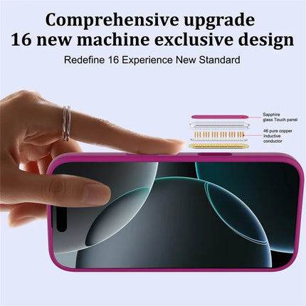 For iPhone 16 Pro Max Case Compatible with MagSafe Liquid Silicone Phone Cover with Camera Touch Control Button