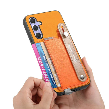 For Samsung Galaxy S23 FE Magnetic Leather Back Case with Detachable Card Holder and Wristband