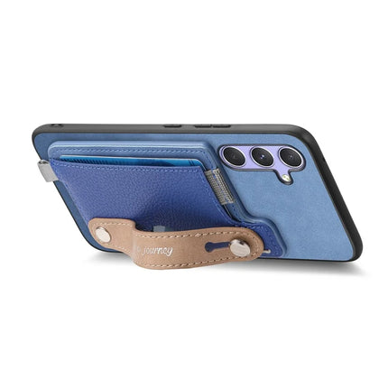 For Samsung Galaxy S23 FE Magnetic Leather Back Case with Detachable Card Holder and Wristband