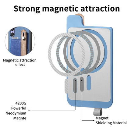 For Samsung Galaxy S23 FE Magnetic Leather Back Case with Detachable Card Holder and Wristband