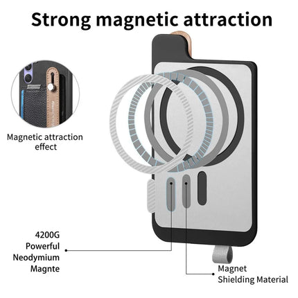 For Samsung Galaxy S23 FE Magnetic Leather Back Case with Detachable Card Holder and Wristband