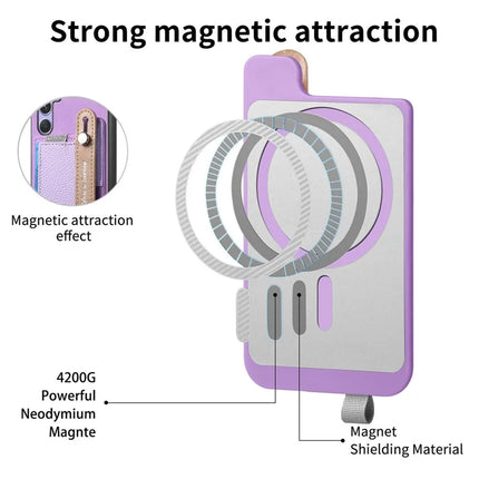 For Samsung Galaxy S23 FE Magnetic Leather Back Case with Detachable Card Holder and Wristband
