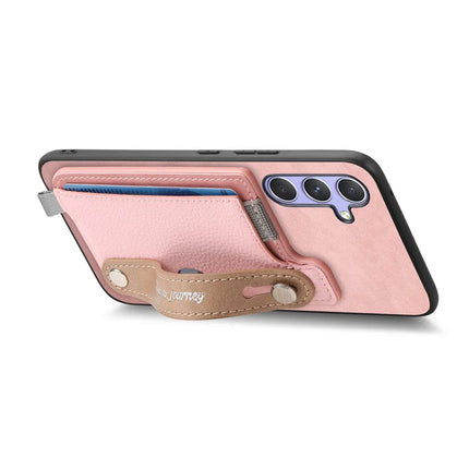 For Samsung Galaxy A05s 4G Magnetic Leather Back Case with Detachable Card Holder and Wristband