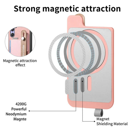 For Samsung Galaxy A05s 4G Magnetic Leather Back Case with Detachable Card Holder and Wristband