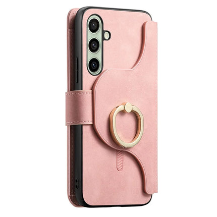 For Samsung Galaxy A05s 4G Magnetic Leather Case with Detachable RFID Blocking Zipper Wallet Cover
