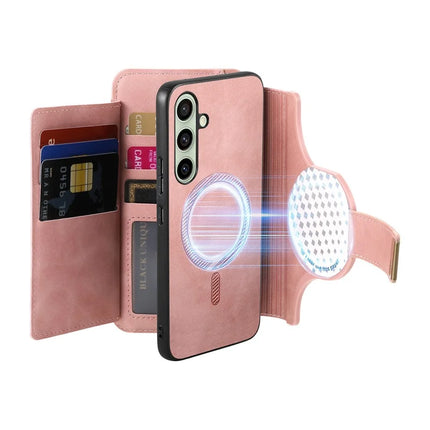 For Samsung Galaxy A05s 4G Magnetic Leather Case with Detachable RFID Blocking Zipper Wallet Cover