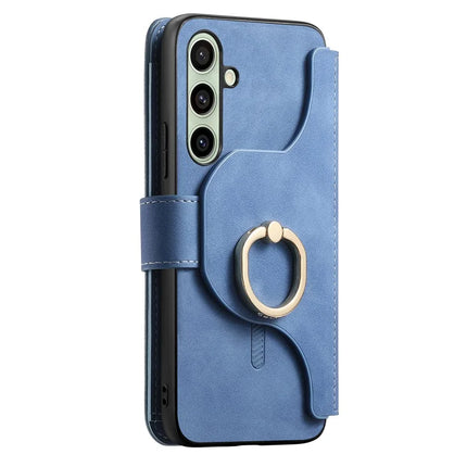 For Samsung Galaxy A05s 4G Magnetic Leather Case with Detachable RFID Blocking Zipper Wallet Cover