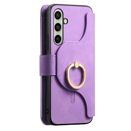 For Samsung Galaxy A05s 4G Magnetic Leather Case with Detachable RFID Blocking Zipper Wallet Cover