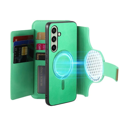 For Samsung Galaxy A05s 4G Magnetic Leather Case with Detachable RFID Blocking Zipper Wallet Cover