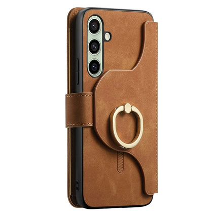 For Samsung Galaxy A05s 4G Magnetic Leather Case with Detachable RFID Blocking Zipper Wallet Cover