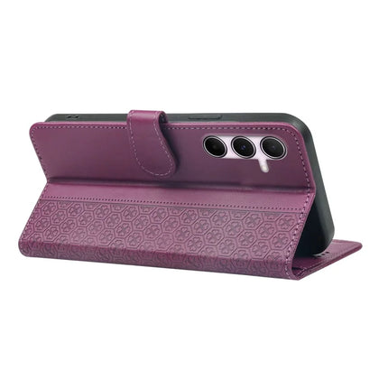 For Samsung Galaxy A36 5G / A56 5G Case Magnetic Clasp Four Leaf Clover Leather Phone Cover
