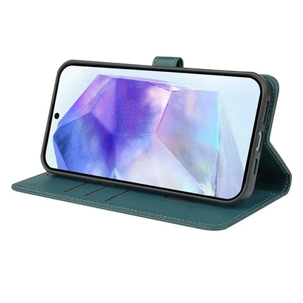 For Samsung Galaxy A06s Case Magnetic Clasp Four Leaf Clover Leather Phone Cover